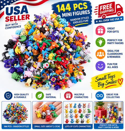 144Pcs Mini Animal Figurines Assorted Small Toys Party Favors Collectible Gift