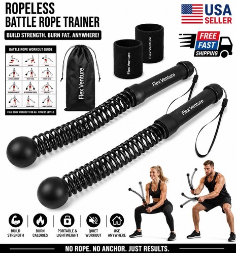 Adjustable Ropeless Cordless Battle Ropes Trainer for Home & Gym Fitness USA USA