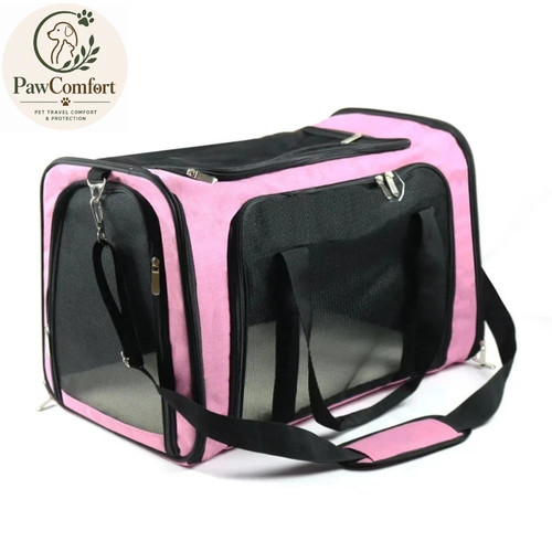 Foldable Pet Carrier Bag Soft Sided Travel Crate for Dogs Cats Portable Airline