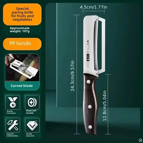 Stainless Steel Vegetable Peeler Wooden Handle Fruit Potato Carrot Kitchen Tool