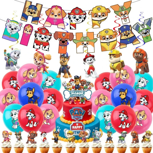 Dog Rescue Birthday Party Decorations Full Set Balloon Banner Tableware Supplies