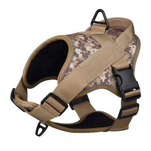Tactical Dog Harness Vest Adjustable Nylon No Pull Training Outdoor Walking Vest