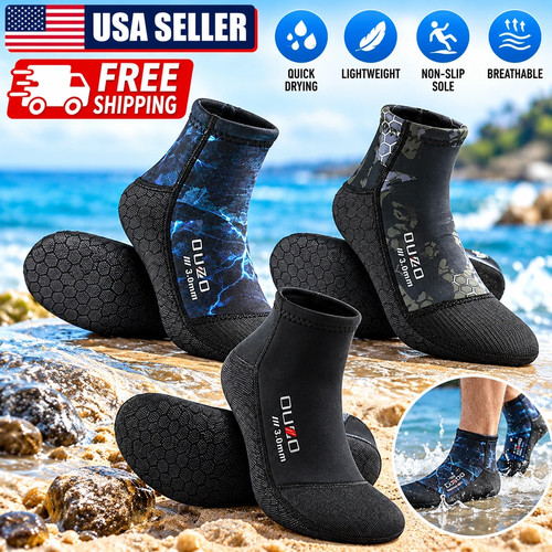 3mm Neoprene Diving Socks Anti Slip Warm Wetsuit Surfing Snorkeling Water Sports