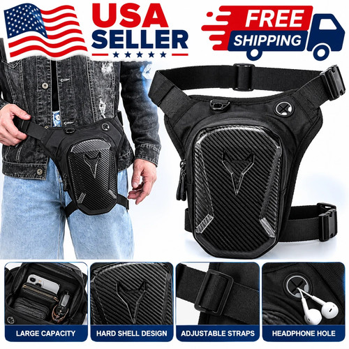 Motorcycle Leg Tank Bag Waterproof Waist Pack Crossbody Thigh Biker Moto Gear US