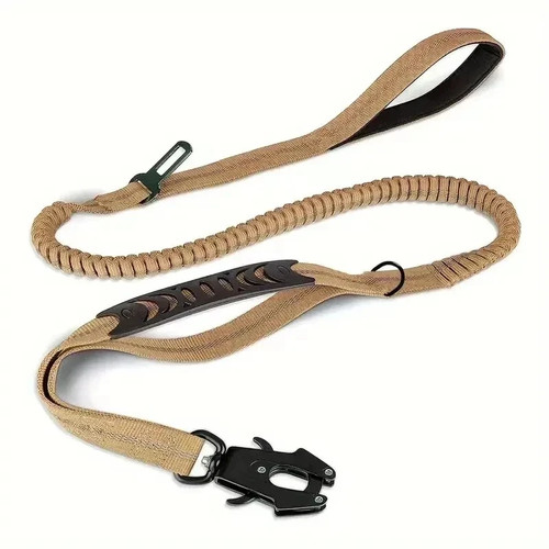 Tactical Dog Nylon Leash Reflective Adjustable Elastic Quick Release Buckle
