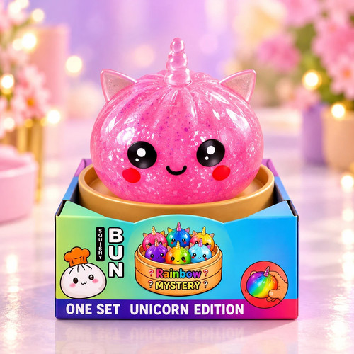 Mini Unicorn Bao Bun Squishy Slow Rising Stress Relief Squeeze Fidget Toy