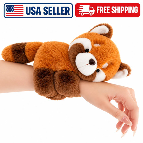 Plush Red Panda Wristband Toy Cute Animal Bracelet Soft Stuffed Toy Kids Gift