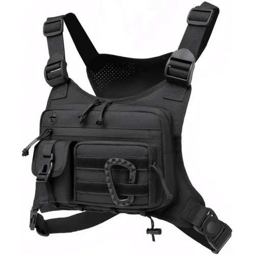 Men’s Tactical Chest Bag Outdoor Sports Vest Waterproof Multi Pocket Backpack