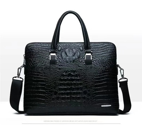 Men's PU Leather Sling Bag Large Capacity Business Crossbody Shoulder Bag