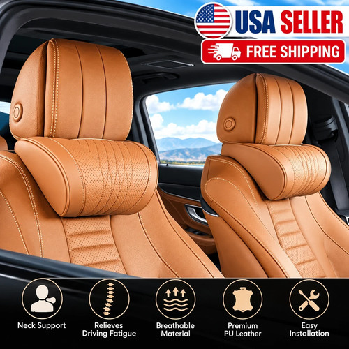 1-Pc Car Headrest Neck Support Pillow Lumbar Cushion Auto Seat Comfort Support